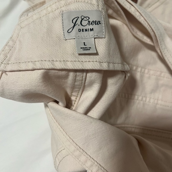 JCREW Slouchy Boyfriend Denim Overalls in Ecru - Picture 8 of 12